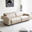 Causeuse-coussin modulaire en cuir véritable blanc crème