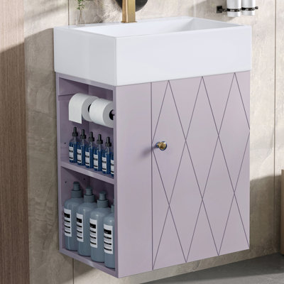 20'' Floating Bathroom Vanity With Ceramic Top