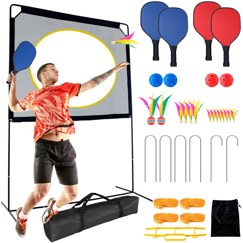 Paddle Games with Net, A Racket Game, Fun Games for Family, Adjustable Height