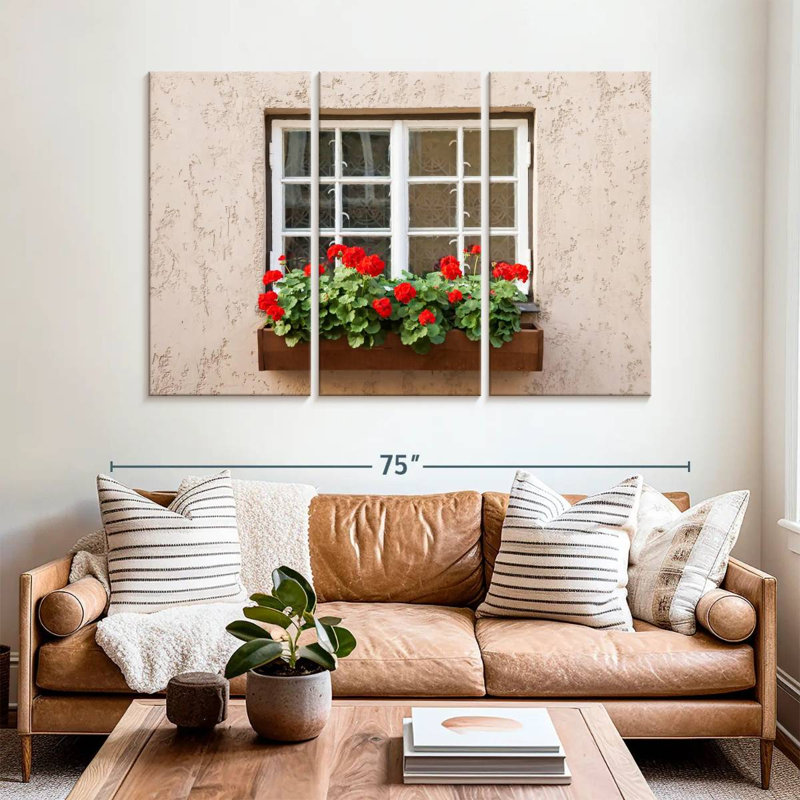 Lilie Window Flower, 42" H x 65" W