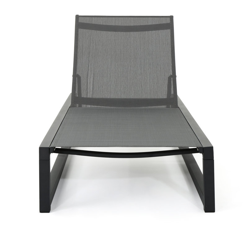 Contemporary Chaise Lounge With Breathable Mesh For Outdoor Enjoyment - Style Cozy Lounging