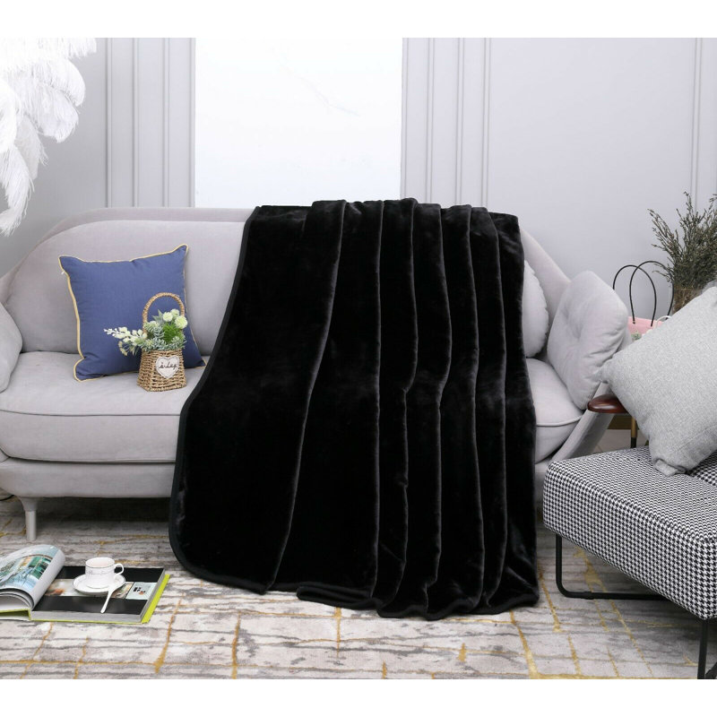 Cody Throw, W200cm x L240cm, Black