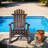 Wooden Outdoor Rocking Chair with Ergonomic High Backrest, Fir Wood Frame-572837639