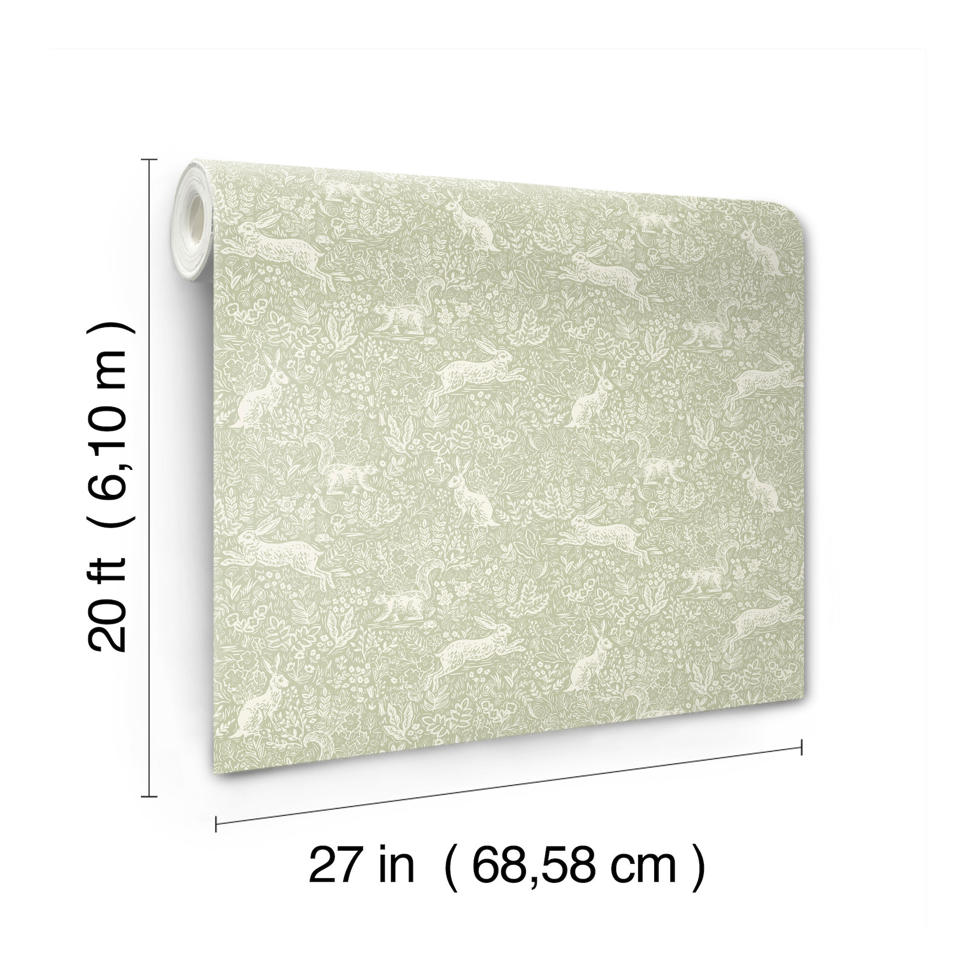 Fable Mineral Peel and Stick Wallpaper, Mint