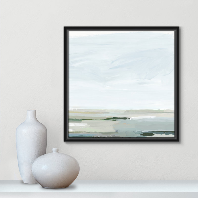 Catrena Pure Stillness - Floater Frame Painting Print on Canvas, Black, 17.5" H x 17.5" W