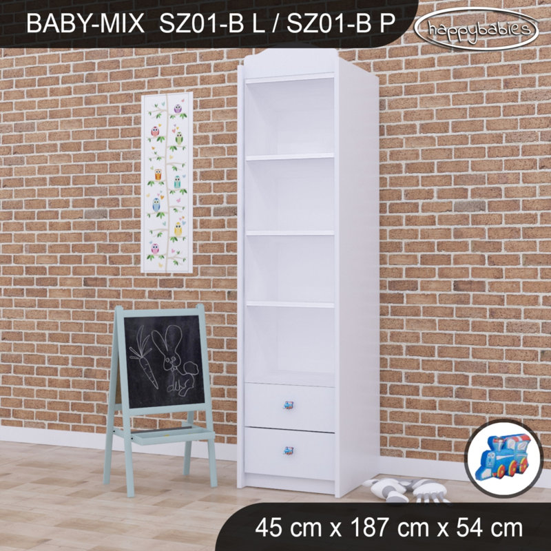Baby Mix Choo 1 Door Wardrobe, White