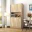 Armoire de cuisine haute de 70,87 po Hollen, avec 6 portes, 1 tablette ouverte et 1 tiroir-122531466