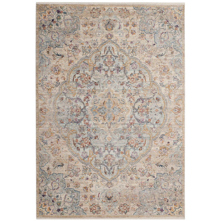 Bachus Damask Viscose Area Rug