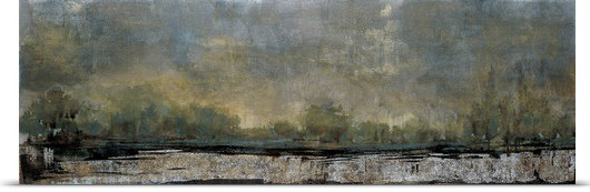 «Bellarose Poetic Landscape» par Liz Jardine, reproduction d'art, H 12 po x l 36 po, Toile