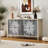 Sideboard Buffet Cabinet, Storage Cabinet With Storage,Modern Storage Cabinet With 4 Doors & Adjustable Shelves For Living Room, Dining Room, Kitchen And Entryway-1287434535