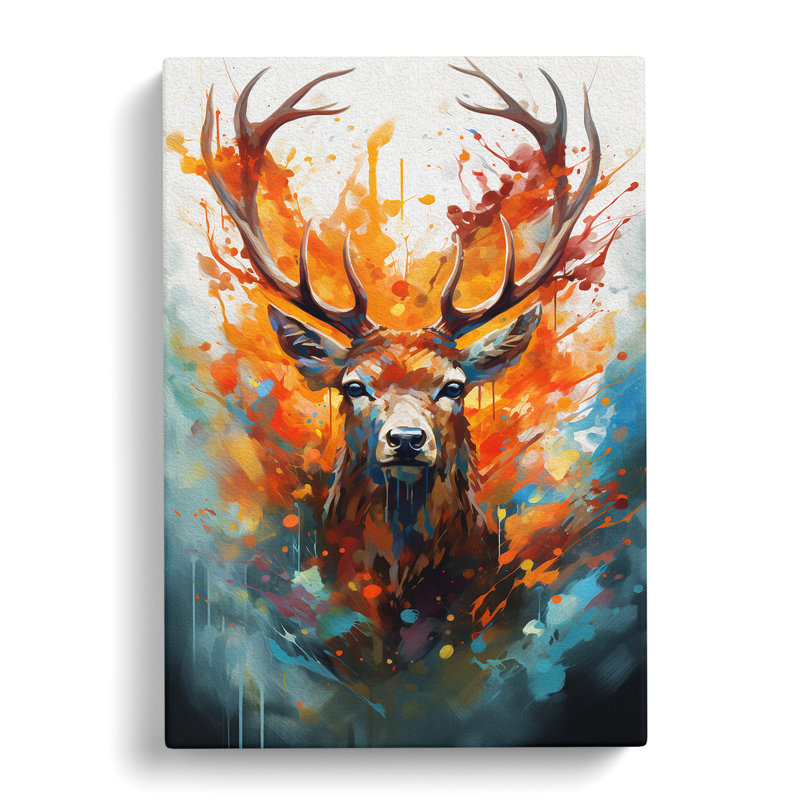 Stag Abstract - No Frame Print, 60cm H x 40cm W x 3cm D