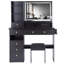 Ensemble de meuble-lavabo de 41 po avec commode gauche et tabouret rembourré-156486254