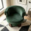 Fauteuil demi-tonneau rotatif moderne courbé et sculptural-280691180