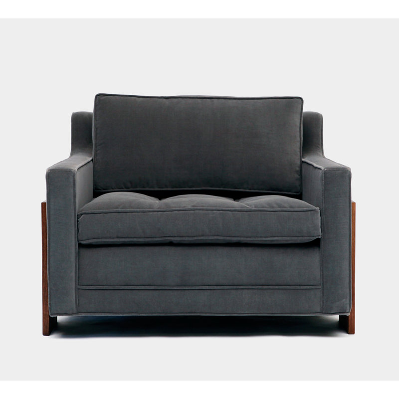 Tufted Armchair, Flannel