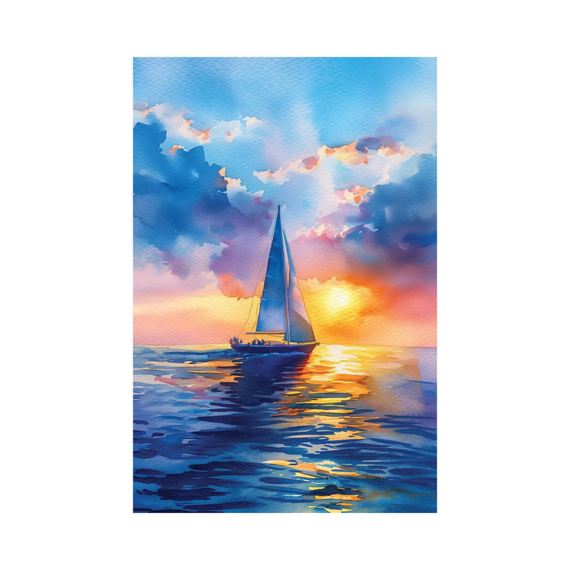 Magic Harbor - Framed Wall Art Print, Wrapped Canvas, Does Not Apply, 26" H x 18" W
