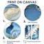 Coastal Blue Elegant Marble Shore - Blue Glam, art mural moderne sur toile 2 pièces-829611160-829611164-829611165