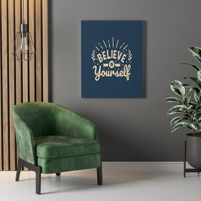Citation inspirante, art mural «Believe In Yourself», affiche de motivation, affiches inspirantes, prêt à accrocher