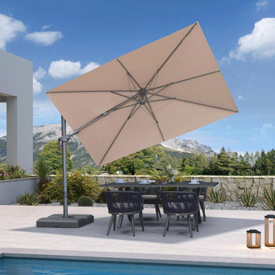 Parasol extérieur en aluminium décalé Cantilever