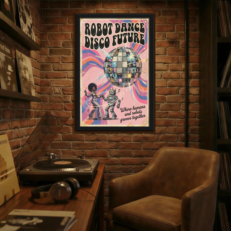 Abstract Robot Dance Disco Future Pattern Print