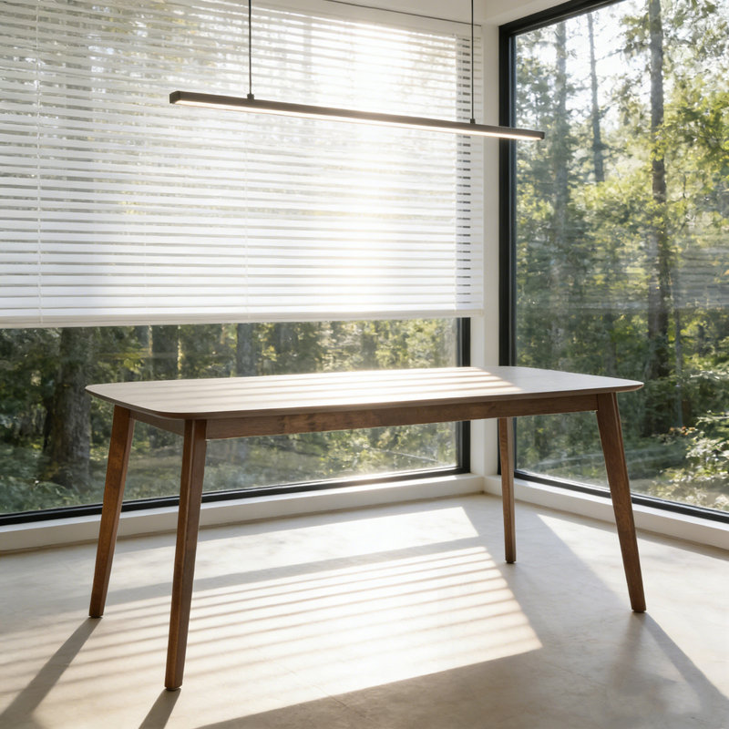 Rectangular Dining Table With Sturdy Sled Legs