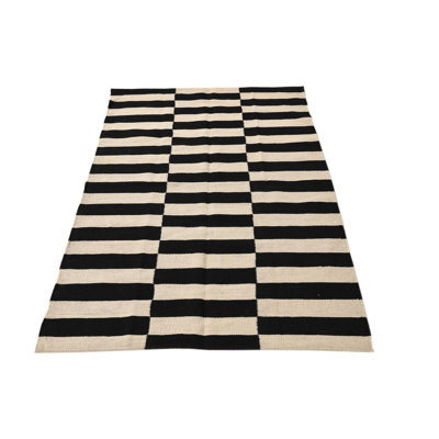 Tapis noir et blanc Ivey