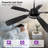 52" RGB Ceiling Fan With Led Light and Remote/APP Control-54726166