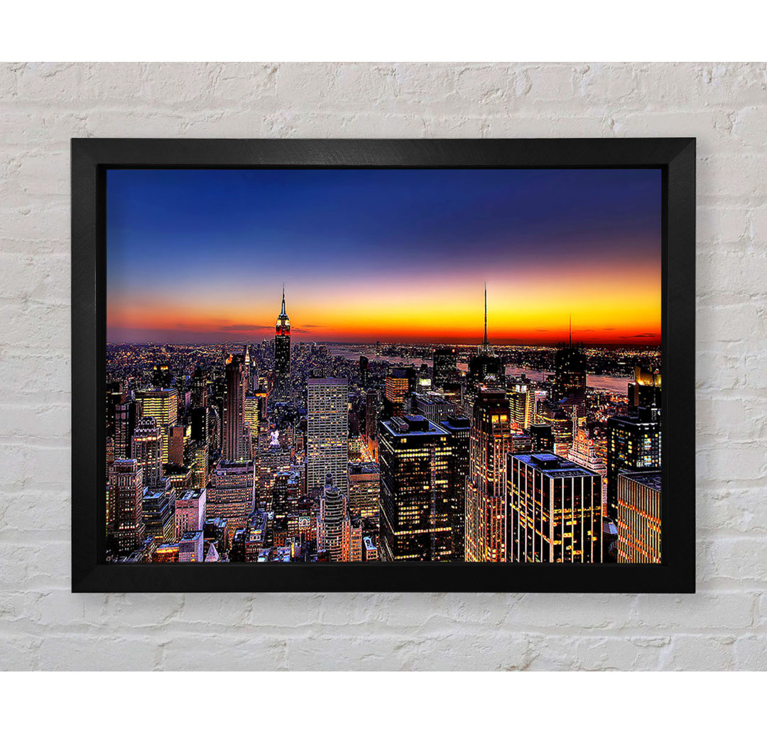 New York Sundown - Einzelner Bilderrahmen Druck