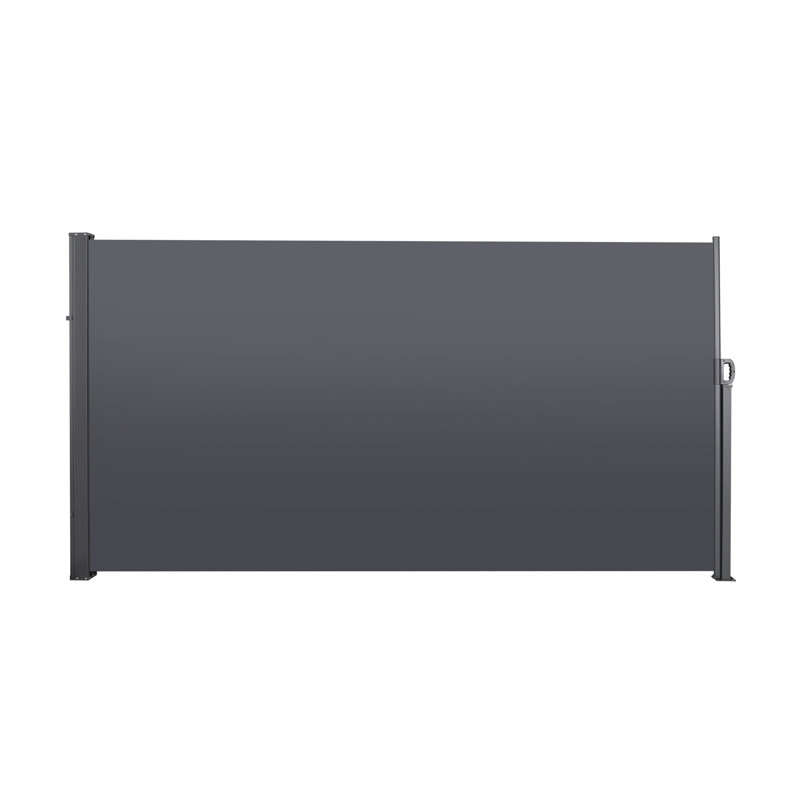 Auvent rétractable latéral, imperméable et résistant aux rayons UV, 1, Gris, H 70,8 po x l 118,1 po x P 1,58 po