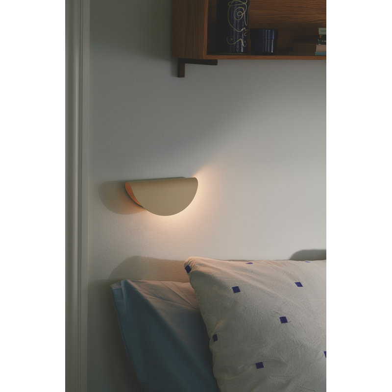 Steel Plug-in Flush Mounted Sconce, Beige