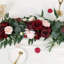 Guirlande d'eucalyptus artificiel avec rose-112899593