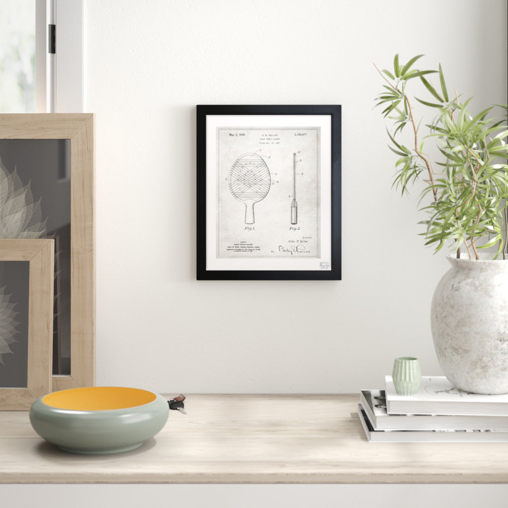 'Table Tennis Racket' Framed Graphic Art