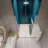 1 3/8" Adjustment,Universal Pivot Shower Door, Open Outside, With 1/4" Tempered Glass Finish 3272-119845704