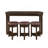 4 Piece Bar Table Set With3 PU Upholstered Bar Stools, Breakfast Table With 3 Padded Stools Solid Wood Counter Height Dining Table Set For Living Room, Dining Room.  Espresso-701909918