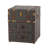 Lannigan Vintage Storage Chest with Buckle Hinged Top, Linen Accent End Side Table