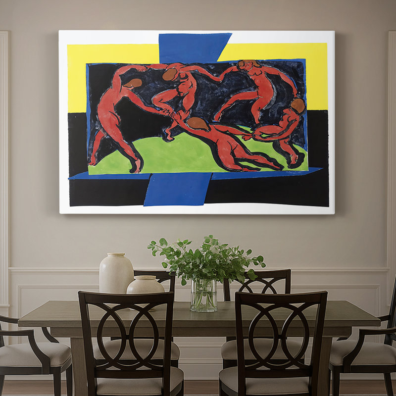 Danse (La Danse) - découpe de papier - Henri Matisse-Toile tendue avec châssis - 1938, 32 x 48