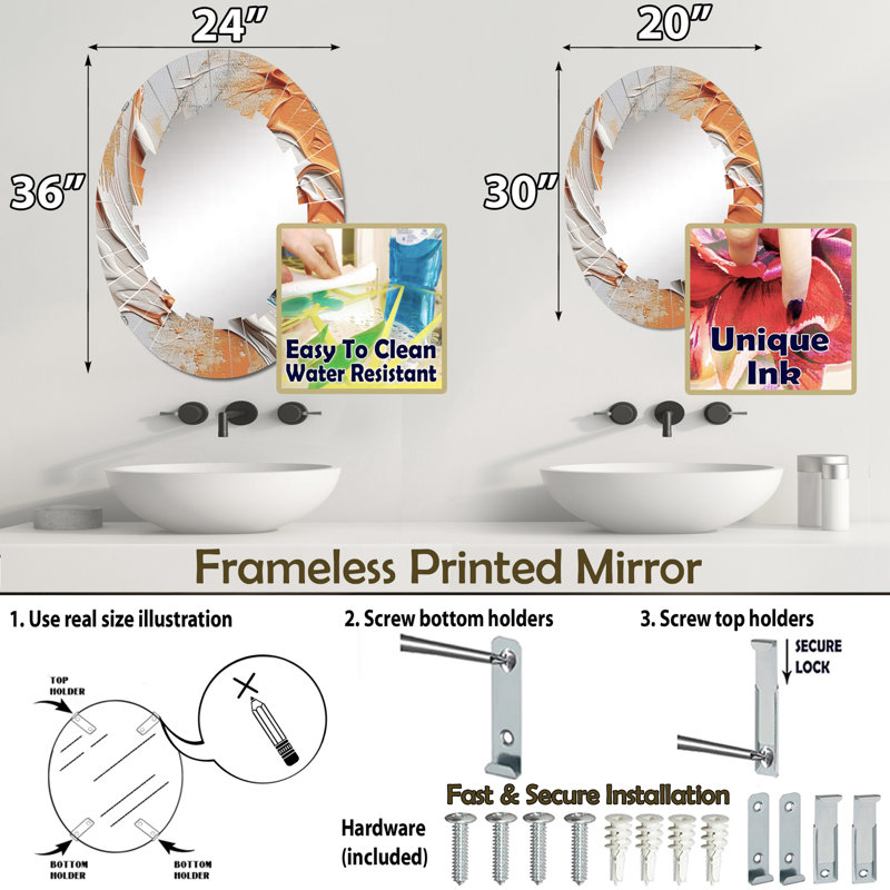 Miroir mural Whitlam, 30 po x 20 po