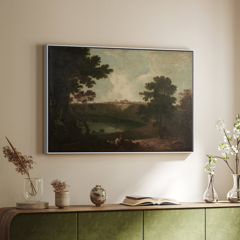 " Vintage Landscape -CDXX ", White, 25" H x 37" W