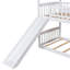 Lit simple au-dessus d'un lit superposé avec glissade, lit maison, structure solide et stable, lattes supérieures, espace inférieur - efficace, assemblage de 45 minutes, convient pour une installation à deux côtés blanc, «pièce», limite de poids de 300 lb