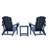 All - Weather Folding Chair And Table , Patio Lawn For Outdoor Recreation, Navy Blue, Heat , Stackable Small Gardens Of 2, Garden, Backyard, Balcony, Ergonomic Design, Water Resistance-490276212