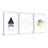 Nordic Trio Triptych - ensemble de 3 reproductions d'art sur papier encadré-25753892