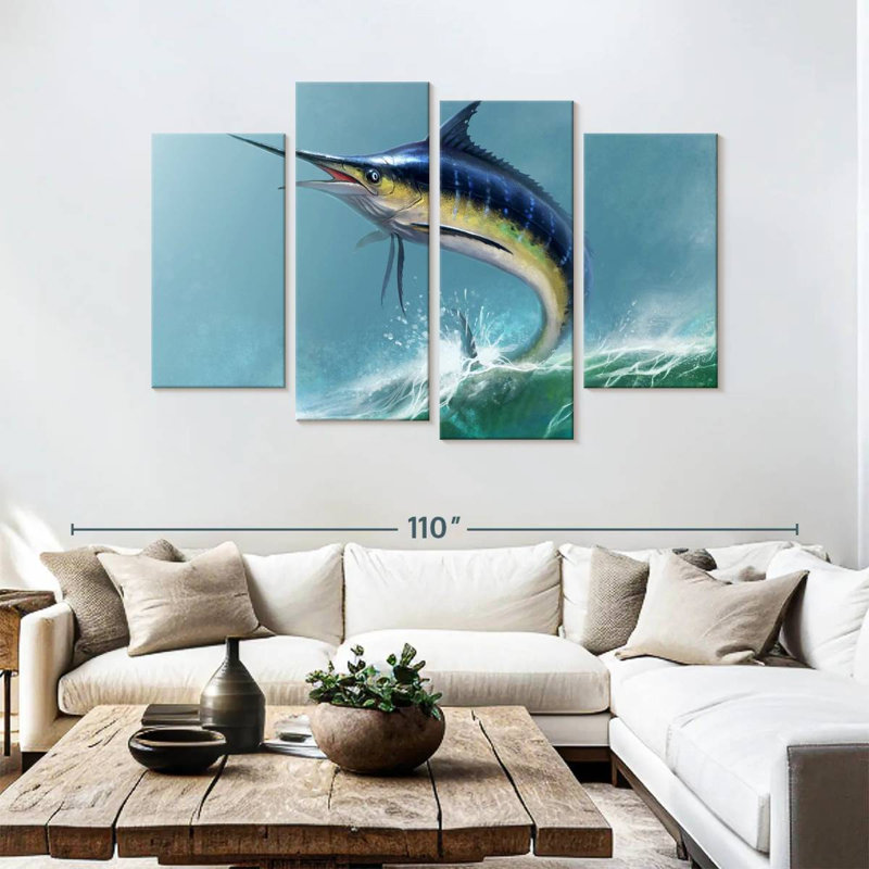 Brampt Leaping Marlin, 54" H x 84" W