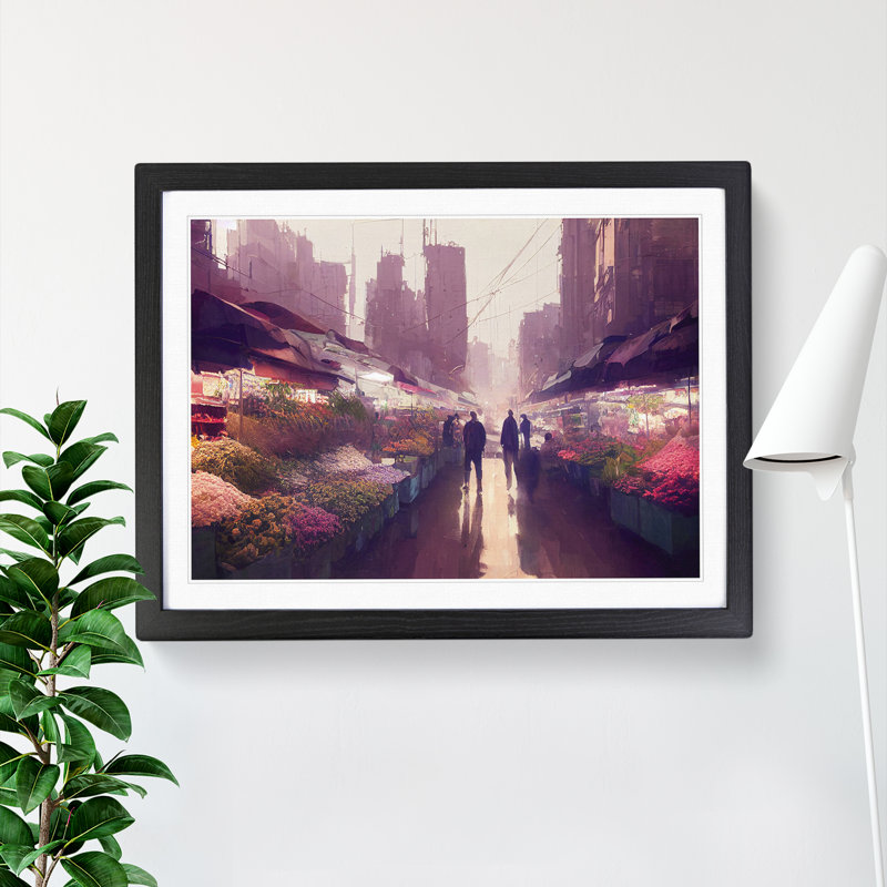 The Flower Market Vol.3 - Single Picture Frame Print, 46cm H x 64cm W, Black