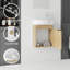 Ensemble de meuble-lavabo mural 16 po avec lavabo et portes à fermeture en douceur pour petites salles de bain-133396994