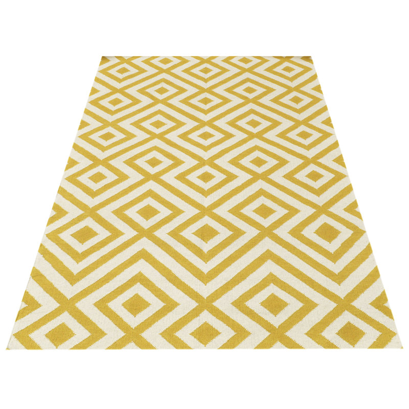 Luisa Geometric Wool Area Rug, Rectangle 155 x 240cm