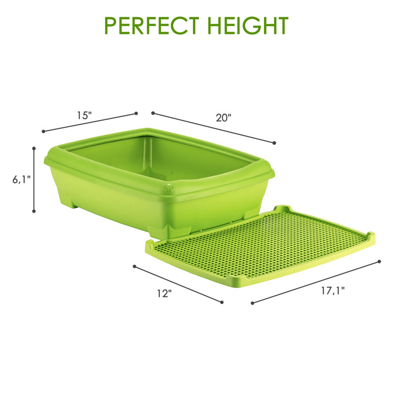 Litière standard en plastique avec pelle Loney, Vert