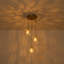 Lustre 3 lumières en verre martelé transparent