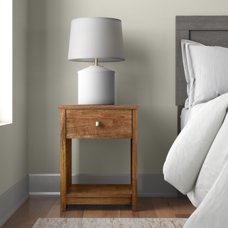 Polkton 18.27'' W Plywood / Laminate Board Nightstand, Brown