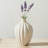 6" White Ceramic Reactive Glaze Ribbed Gourd Vase-1036069597-1036069596