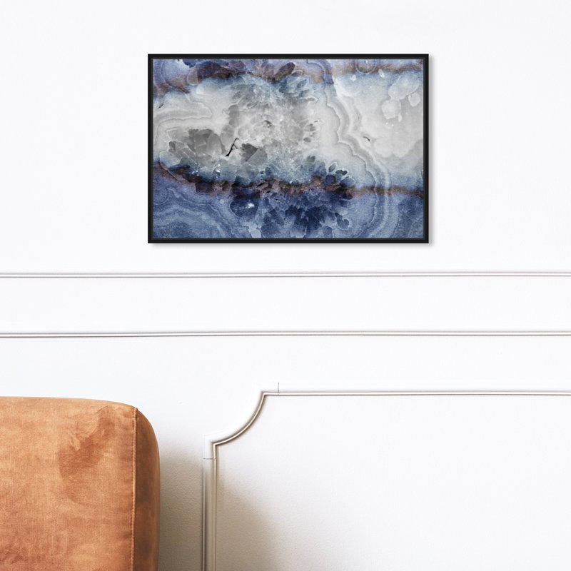 «Lunar Agate», reproduction d'art graphique sur toile, L 36 po x H 24 po, Cadre noir