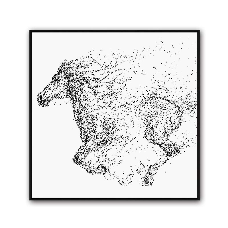 " H15 Abatract ", Black, 16" H x 16" W